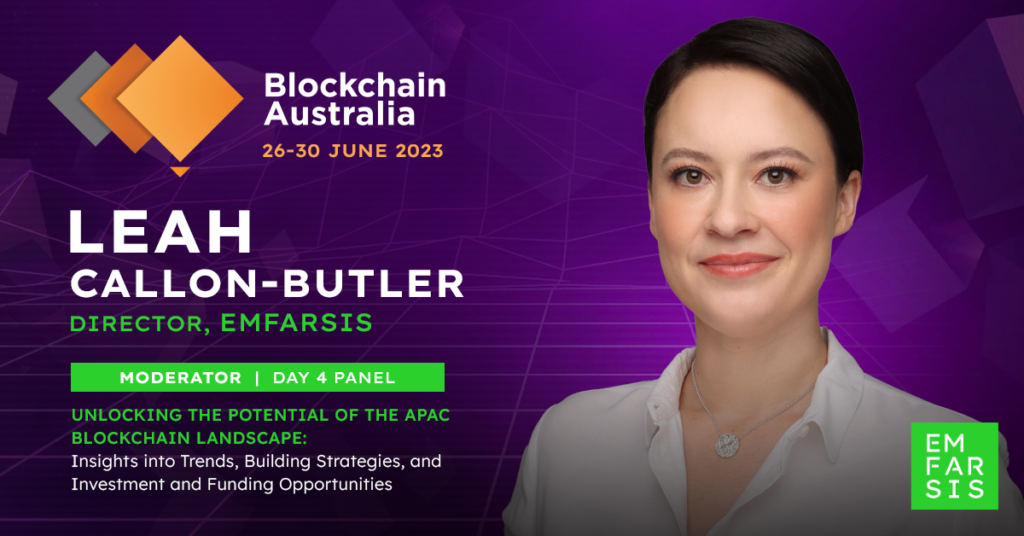 Emfarsis Leah Callon-Butler Australia Blockchain Week